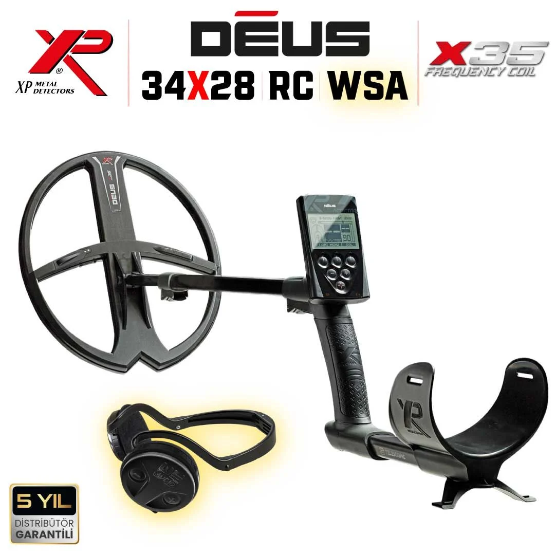 XP Deus Dedektör - 34x28cm X35 Başlık, WS4 Kulaklık, Ana Kontrol Ünitesi